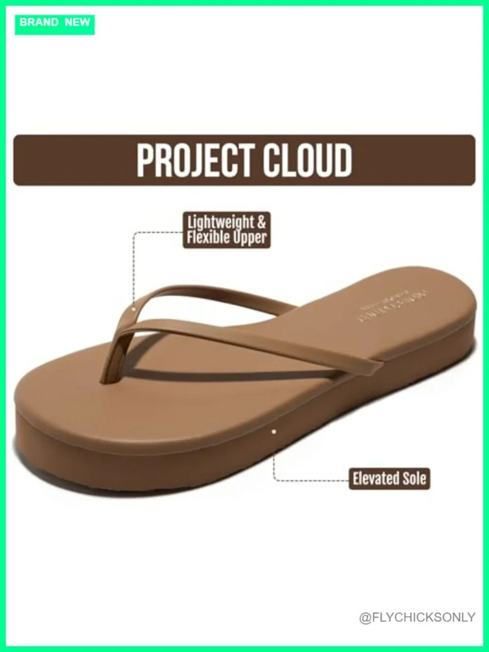 Memory Foam Non-Slip Platform Flip Flops - Lightweight Summer Sandals